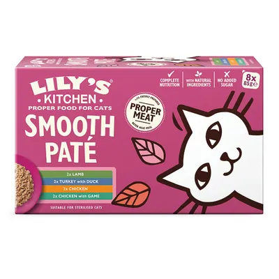 Lily's Kitchen Smooth Pate Selection for Adult Cats Multipack 8 x 85 g