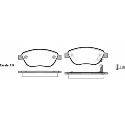 Set placute frana, frana disc REMSA 0859.21