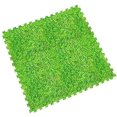 Covoraș puzzle pentru copii Raya Toys - Iarbă, 30 x 30 cm, 9 piese