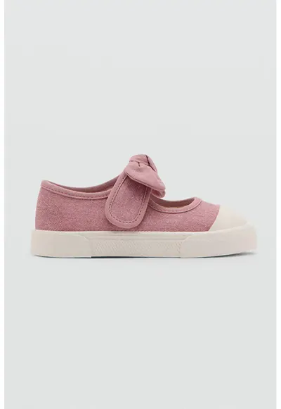 Pantofi sport Mary Jane cu velcro - Roz prafuit