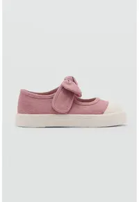 Pantofi sport Mary Jane cu velcro - Roz prafuit