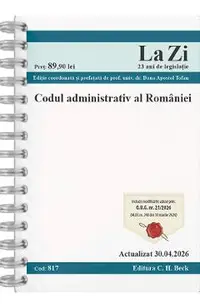 Codul administrativ al Romaniei Act.30 aprilie 2026 Ed.Spiralata