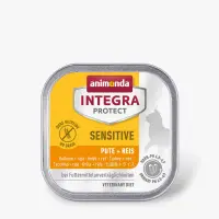 INTEGRA PROTECT Sensitive, Curcan și Orez, dietă veterinară, tăviță hrană umedă pisici, alergii, sistem digestiv, (în aspic), 100g
