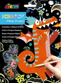 Picturi Scratch Avenir - Dragoni, 4 picturi