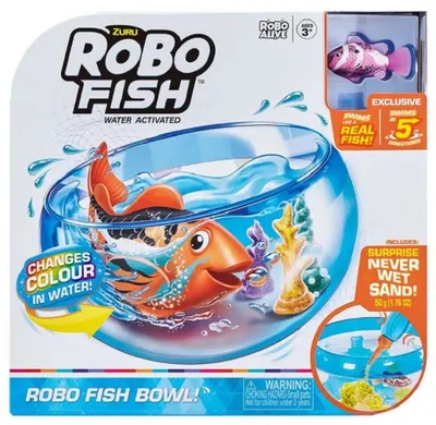 Jucarie pentru copii Zuru - Robo fish in acvariu, roza
