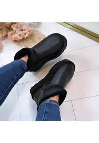 Ghete negre din piele naturala B-W5828-1 118 49 - Negru