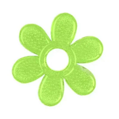 Jucarie dentitie, BabyOno, Cu gel, Fara BPA, Floare Verde