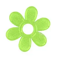 Jucarie dentitie, BabyOno, Cu gel, Fara BPA, Floare Verde