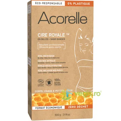 Ceara Depilatoare Naturala Format Bile pentru Fata, Corp si Zonele Mici Format Mare 600g