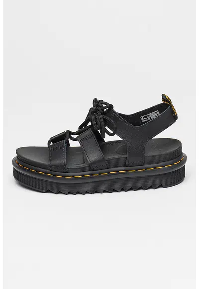 Sandale din piele Athena - Negru