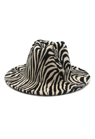 Palarie dama - bej - imprimeu zebra - marime universala - Olie