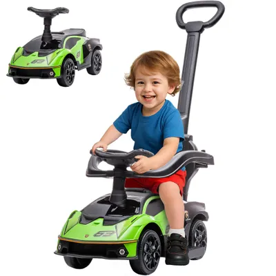 Aiyaplay Masinuta Copii 2‑in‑1 – Lamborghini Verde cu Volan & Claxon