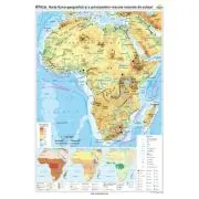 Africa. Harta fizico-geografica si a principalelor resurse naturale de subsol 120x160 cm CR-3119A