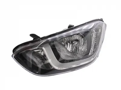 Far stanga (H7, reglaj electric, fundal cromat, Semnalizator argintiu) HYUNDAI I20 2008-2015