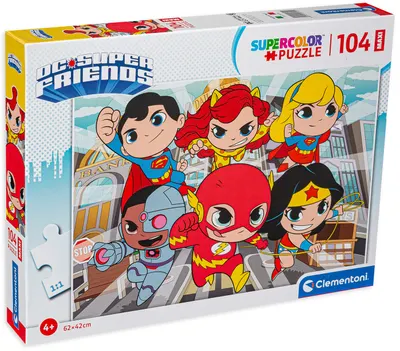 Puzzle Clementoni din 104 de maxi piese - Super prieteni