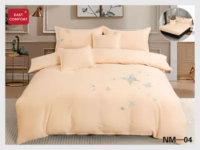 Lenjerie De Pat Din Finet Premium Cu Broderie Si Elastic - Roz Somon Cu Fluturasi - Engros
