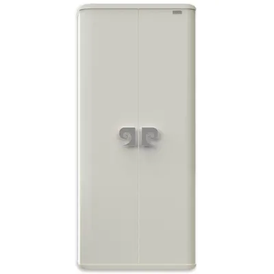 Dulap baie suspendat dublu Pierre Cardin Eva alb-argintiu mat 64x146 cm