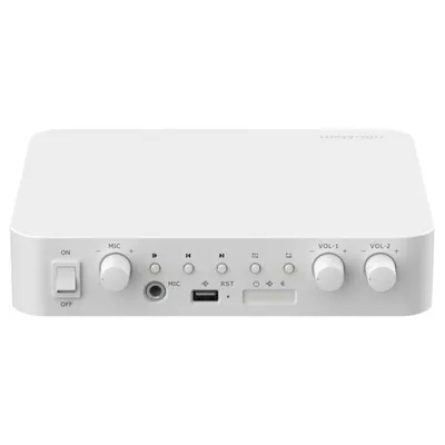Amplificator IP doua zone, 80W, Alarma, USB, Bluetooth - HIKVISION DS-QAE1A80G1-VB