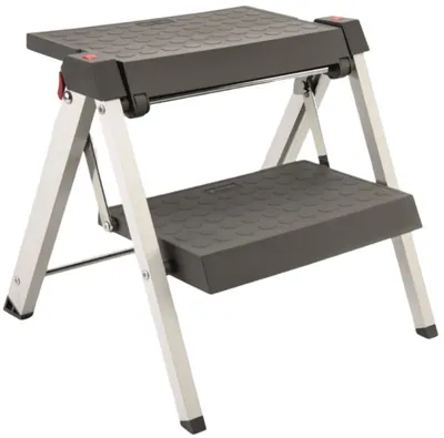 Scară pliabilă de uz casnic Inter Ceramic - 40,8 cm, gri