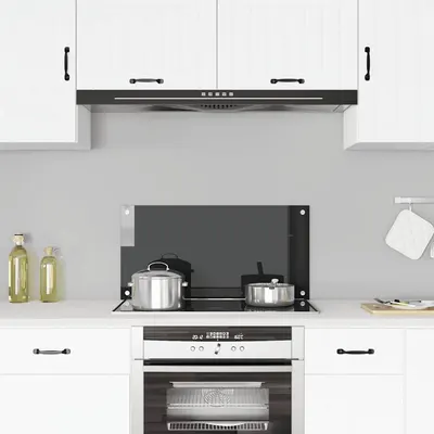 vidaXL Panou antistropi de bucătărie, negru 80x40 cm sticlă securizată