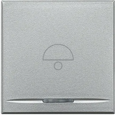 Capac tasta Axolute MyHOME BUS - simbol clopo tel - 2 module - aluminiu