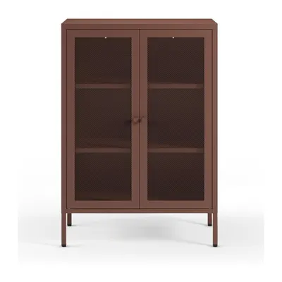 Dulap burgundy din metal 70x100x40 cm Fayna – Marckeric