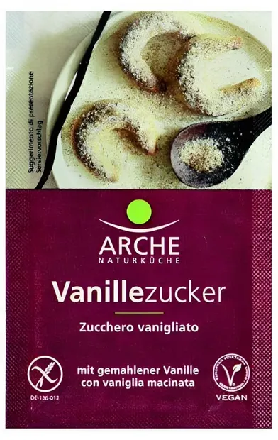 Zahăr vanilat organic, fără gluten, 8 g, Arche