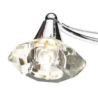 Plafoniera Luther 4 Light Semi Flush Polished Chrome Crystal