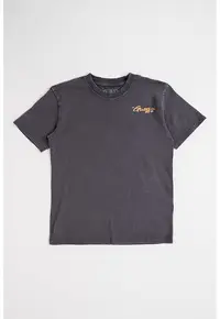 Tricou din bumbac cu aspect decolorat si imprimeu logo - Gri antracit