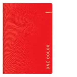Caiet A5 capsat, 52 file matematica, 70g/mp, coperta carton, rosu