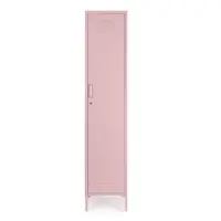 Dulap roz deschis din metal cu încuietoare 38x185x46 cm Cambridge – Yes Everyday