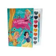 Disney. Printese. Sa pictam impreuna! Carte de colorat cu pensula si acuarele (format mic)