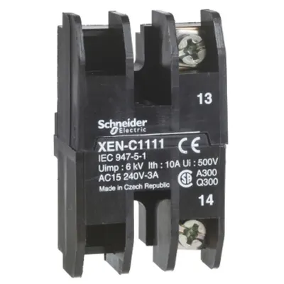 Bloc Contacte Revenire Cu Arc - 1 Nc - Montare Frontala, Centre De 30 Sau 40 Mm
