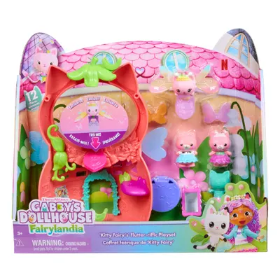 Set de joaca cu figurine, Gabbys Dollhouse Fairylandia, Kitty Fairys Flutter-riffic, 6075567