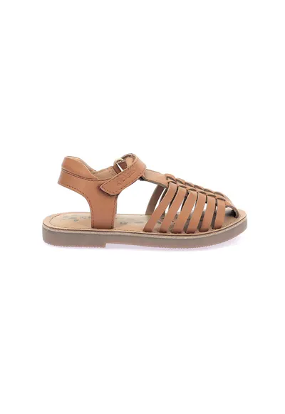 Sandale fisherman de piele - Maro camel