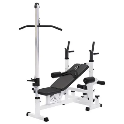 Banca multifunctionala fitness cu scripete alba