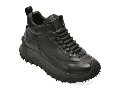 Ghete GRYXX negre, 8861, din piele naturala