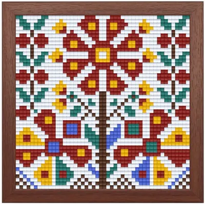Set creativ cu cadru și pixeli Bright Toys - Broderie bulgară, Motiv 3, Pixel Classic