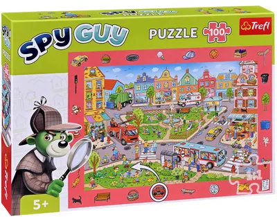 Puzzle Trefl din 100 de piese - Spy Guy, Orașul