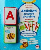 Activitati cu litere si cuvinte. Set educativ. Carte de activitati + 108 cartonase