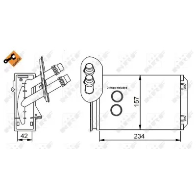Schimbator caldura, incalzire habitaclu NRF 58223