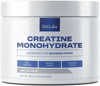 Creatină monohidrat, neîndulcită, 300 g, HS Labs