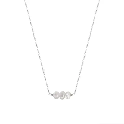 Lantisor argint 925, JW1535, model perla, placat cu rodiu