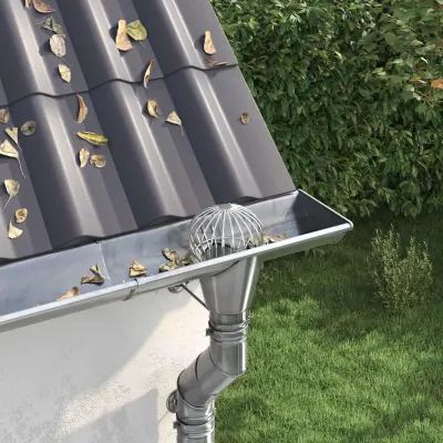vidaXL Protecție pentru frunze de jgheab 8 buc. Argintiu 160 mm