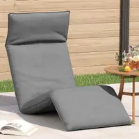 Gossi sezlong pliabil gri 175x54x8,5 cm tesatura oxford