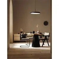 Lampa suspendata LINUS Nisipiu Negru Metal & Acrylic LED 38W Dim CCT 3000K SMD2835