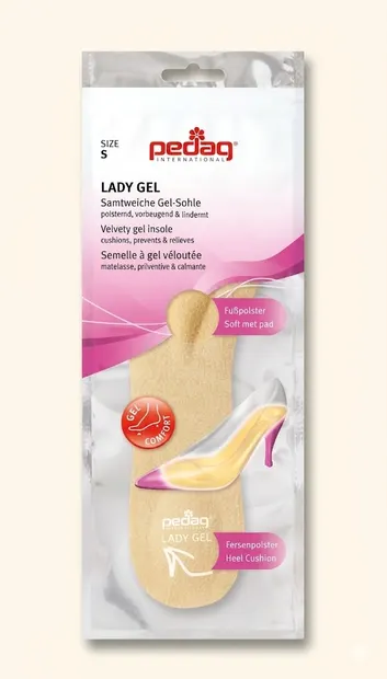 Suport din gel cu microfibră pentru pantofi cu toc Pedag Lady Gel Art 182, mărimea S