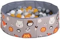 Piscină pliabilă Moni Toys - cu 90 de bile, Melo-animals