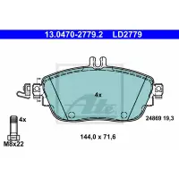 Set placute frana, frana disc ATE 13.0470-2779.2