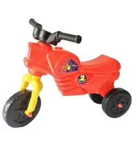 Tricicleta de echilibru pentru copii, Burak Toys, fara pedale, design ergonomic de la 2 ani pana la 20 kg, dimensiune 60 x 45 x 25 cm, Rosu